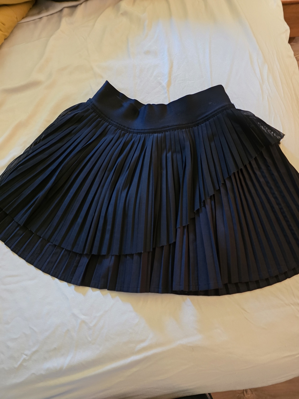 Women's Black Pleated Layered Skirt Lululemon- Shorts Under
